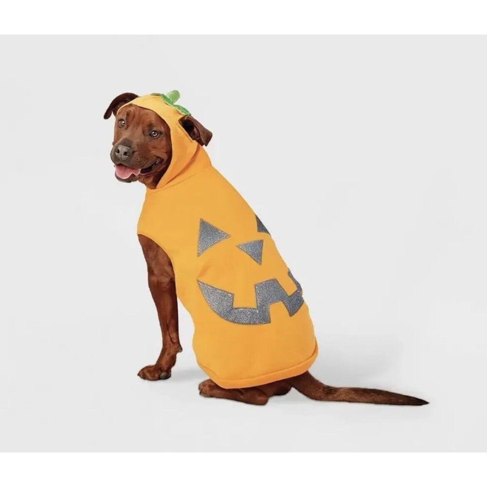 Reflective  Hooded‎ Jack-O'-Lantern Pumpkin Dog Costume - Small - Hyde & EEK!